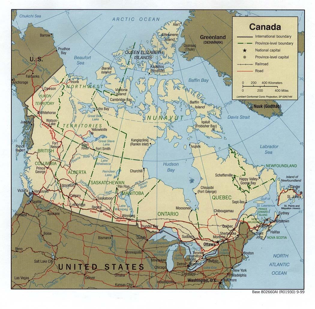 trans Canada highway mapě