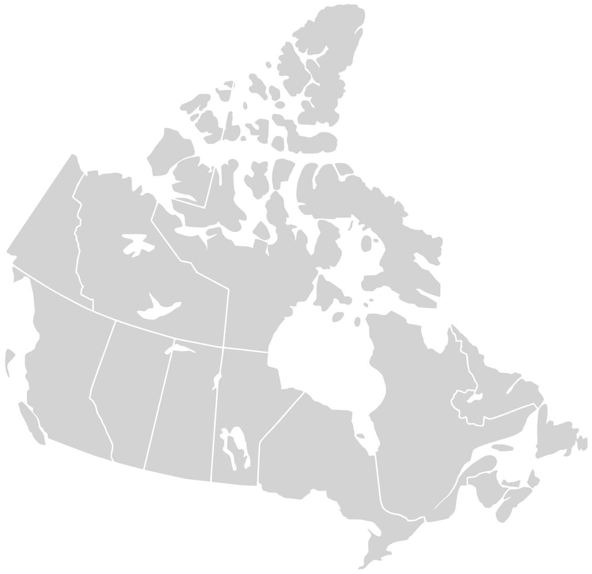 mapa Kanady vektor