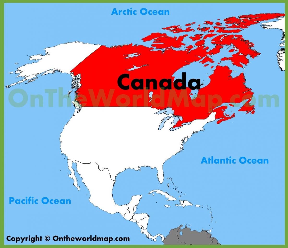 Kanada amerika mapa