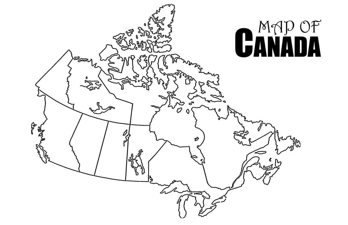 Kanada mapa listu