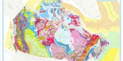Mapa Kanady geologické