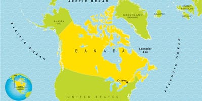 Dětská mapa Kanady